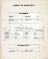 Table of Contents, Somerset County 1873